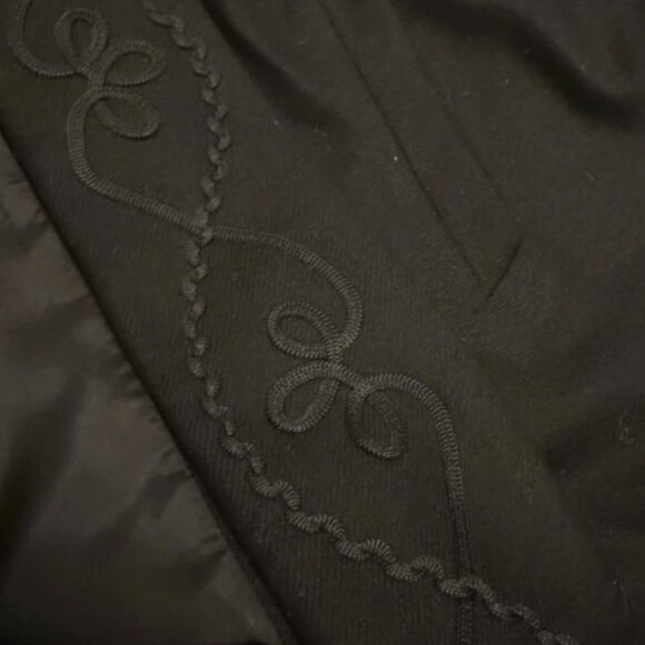 Vintage Alorna Coat Womens Wool Embroidered Open Front USA 60’s - Picture 3 of 7